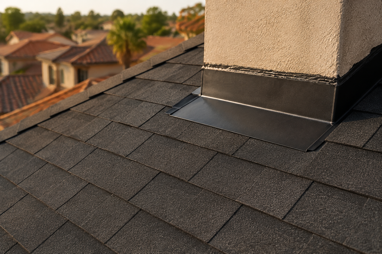 Completed residential roof repair